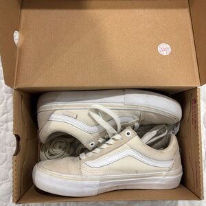 Cream off-white Vans Old Skool Pro